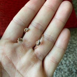 Kendra Scott Fine Jewelry RG Love Knot Earrings and Ring - Size 7